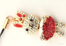 璀璨兔年新寵 麗銀正品滿鉆小白兔手機鏈，時尚韓風點亮指尖